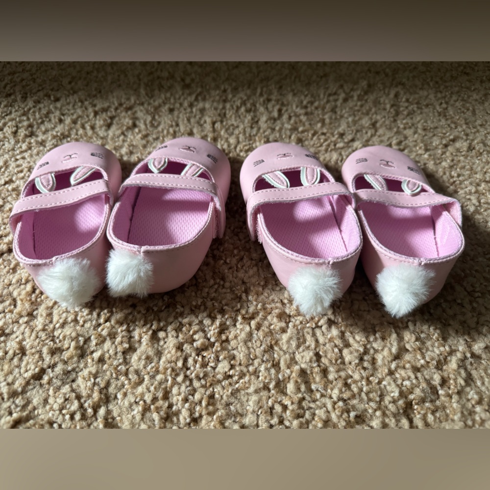 TWIN BUNDLE / Pink Bunny Kids Shoes - Picture 2 of 9